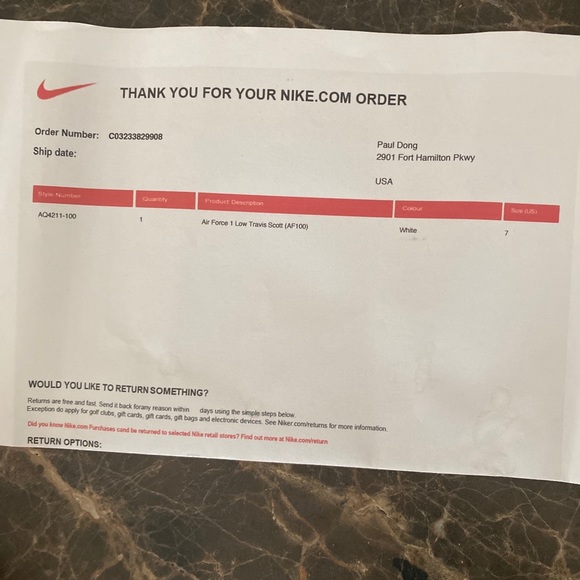 Travis Scott AF1 AF100 Size 7 main image 7
